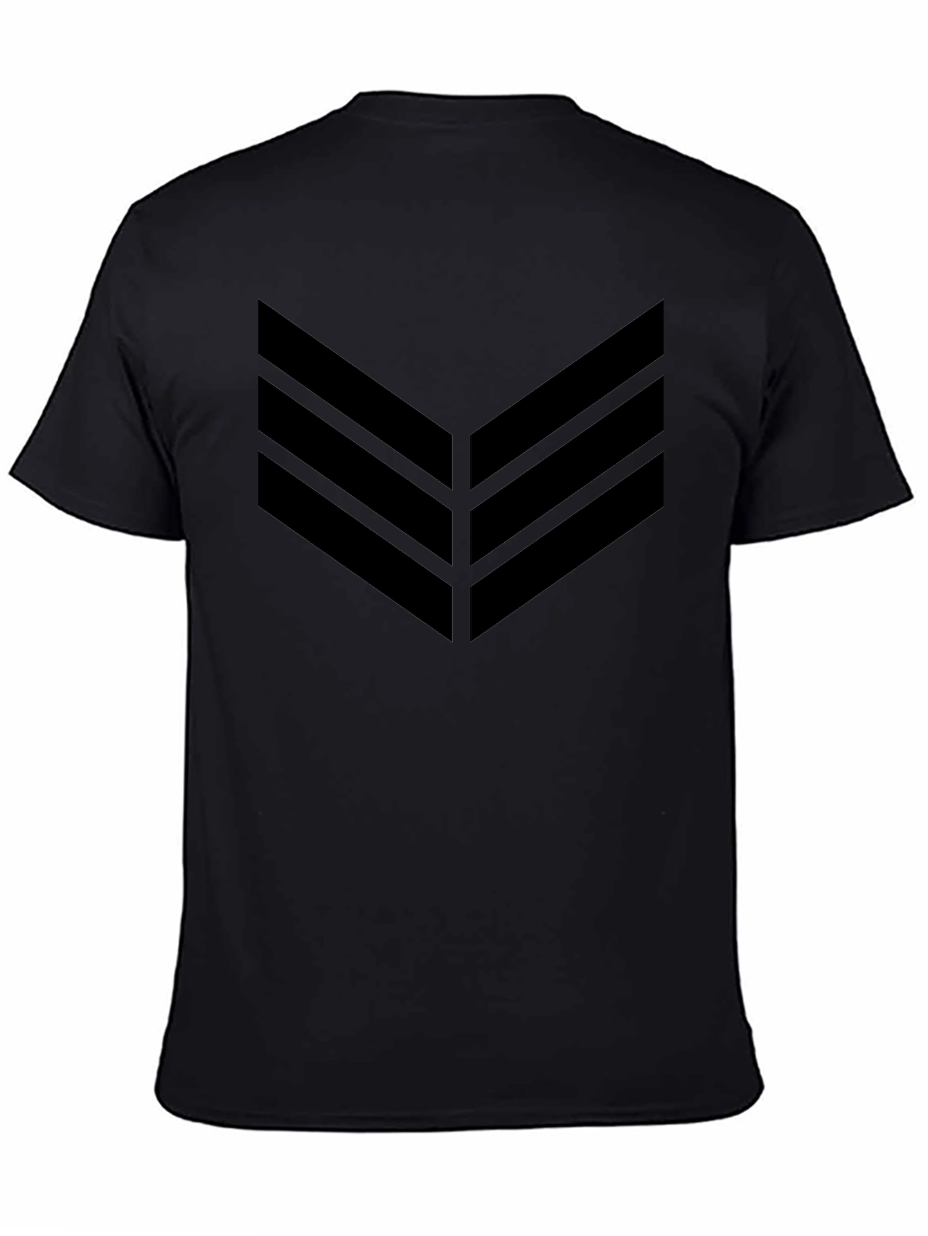 Black Chevron Graphic Tee - Modern Style