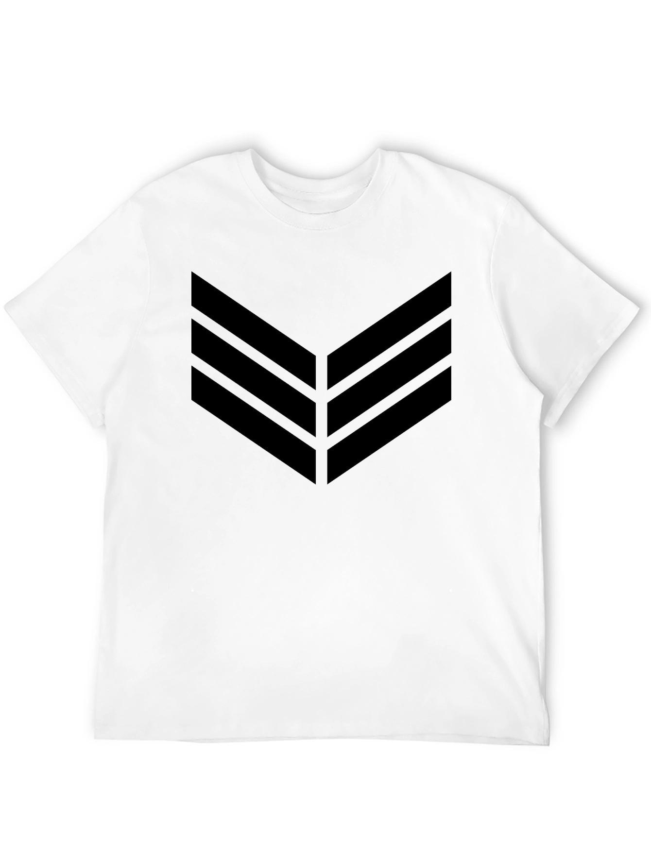 Black Chevron Graphic Tee - Modern Style