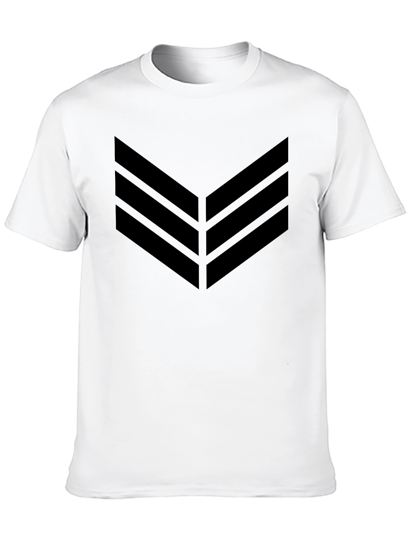 Black Chevron Graphic Tee - Modern Style