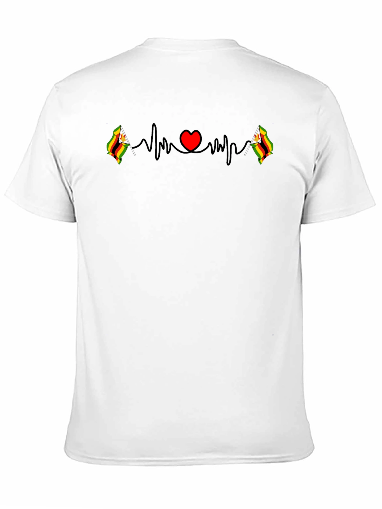 Zimbabwe Flag Heartbeat T-Shirt