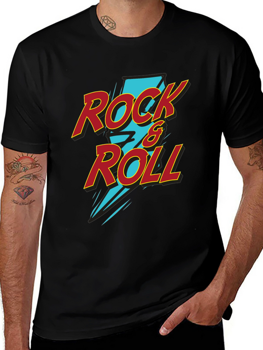 Rock & Roll Graphic Tee - Black