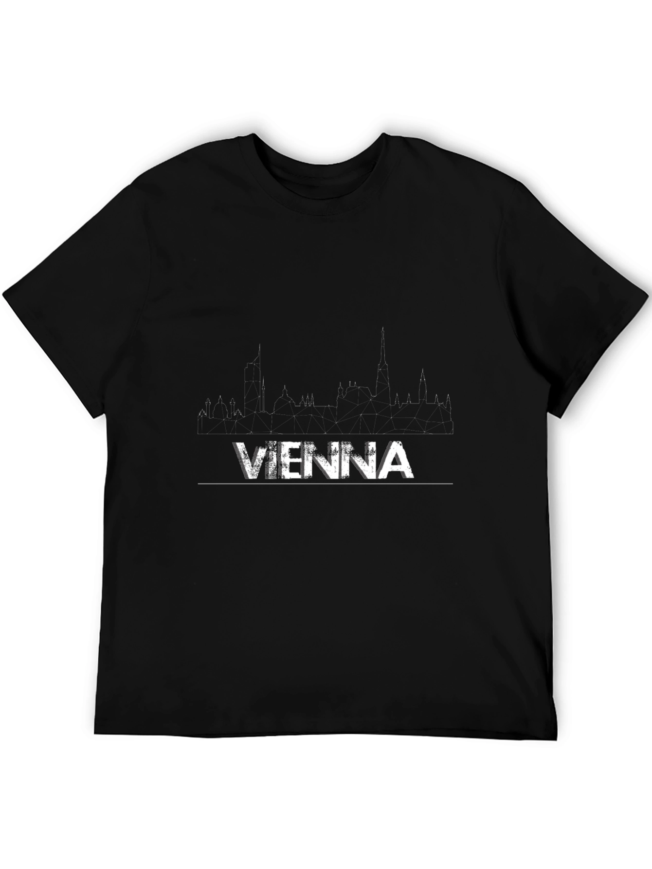 Vienna Skyline Graphic T-Shirt - Black