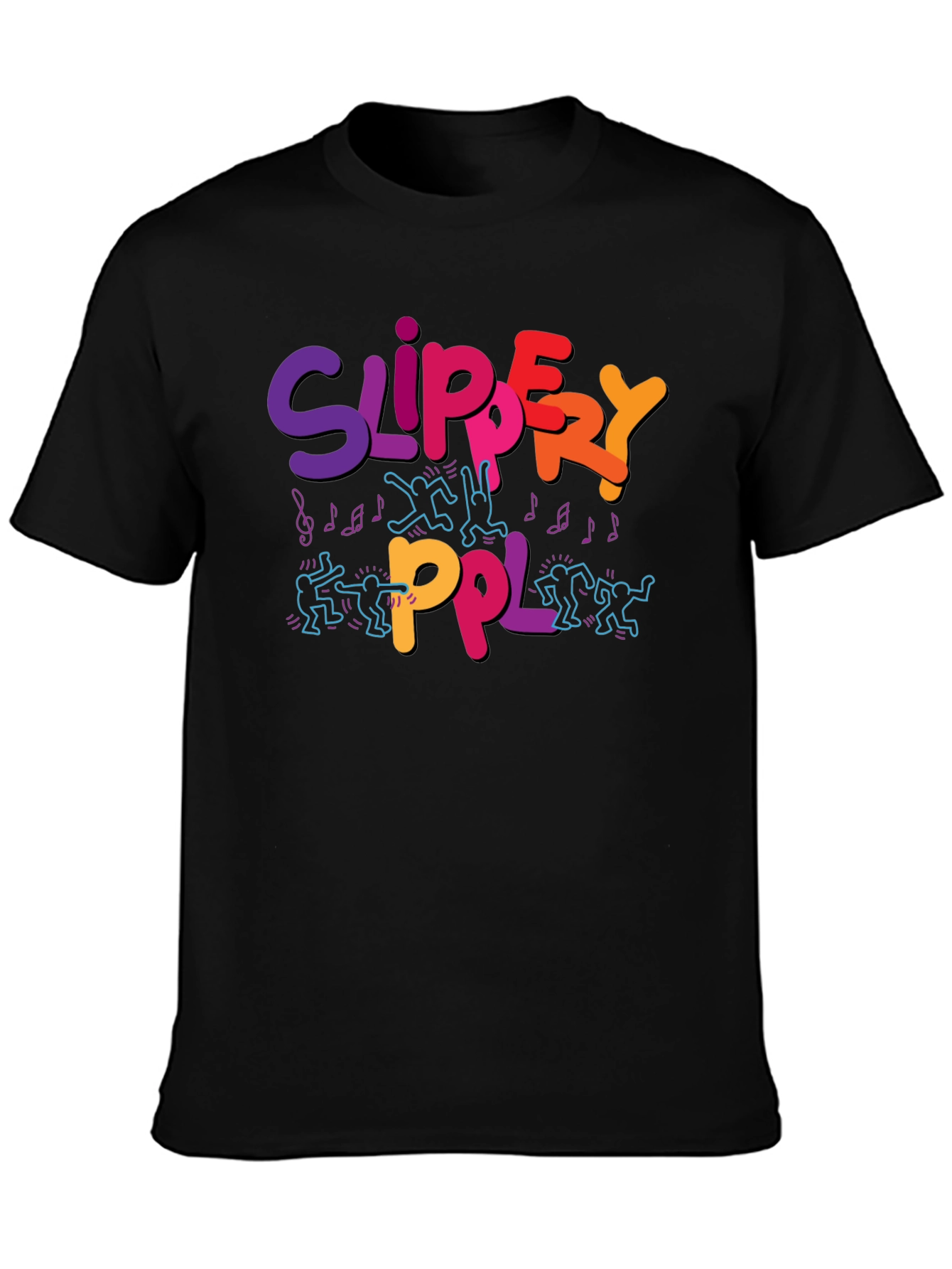 Slippery PPL Graphic T-Shirt - Black