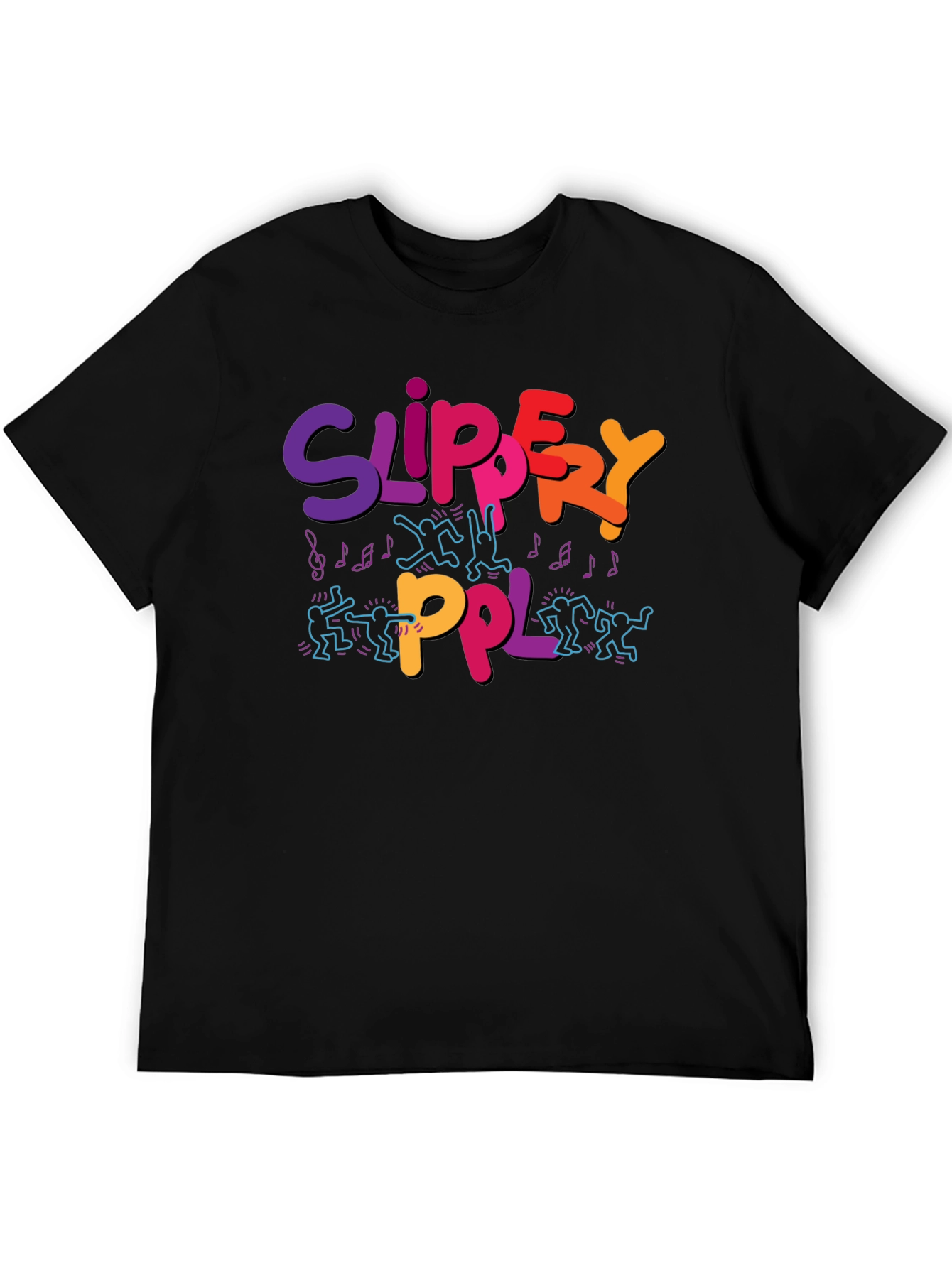 Slippery PPL Graphic T-Shirt - Black