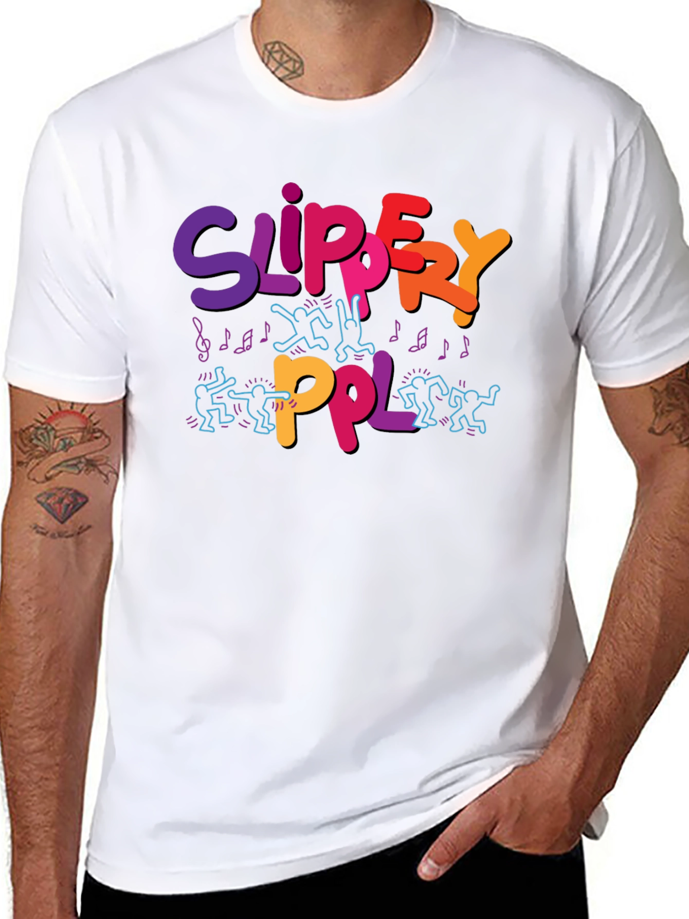 Slippery PPL Graphic T-Shirt - Black