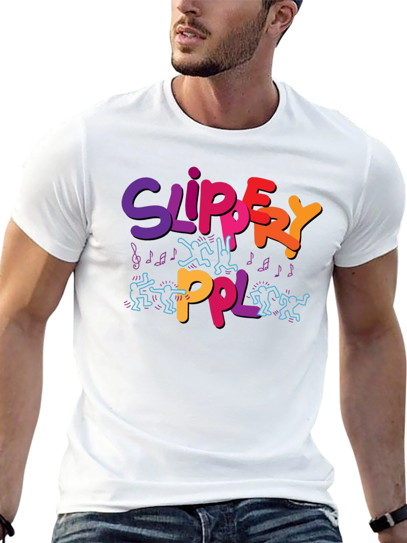 Slippery PPL Graphic T-Shirt - Black