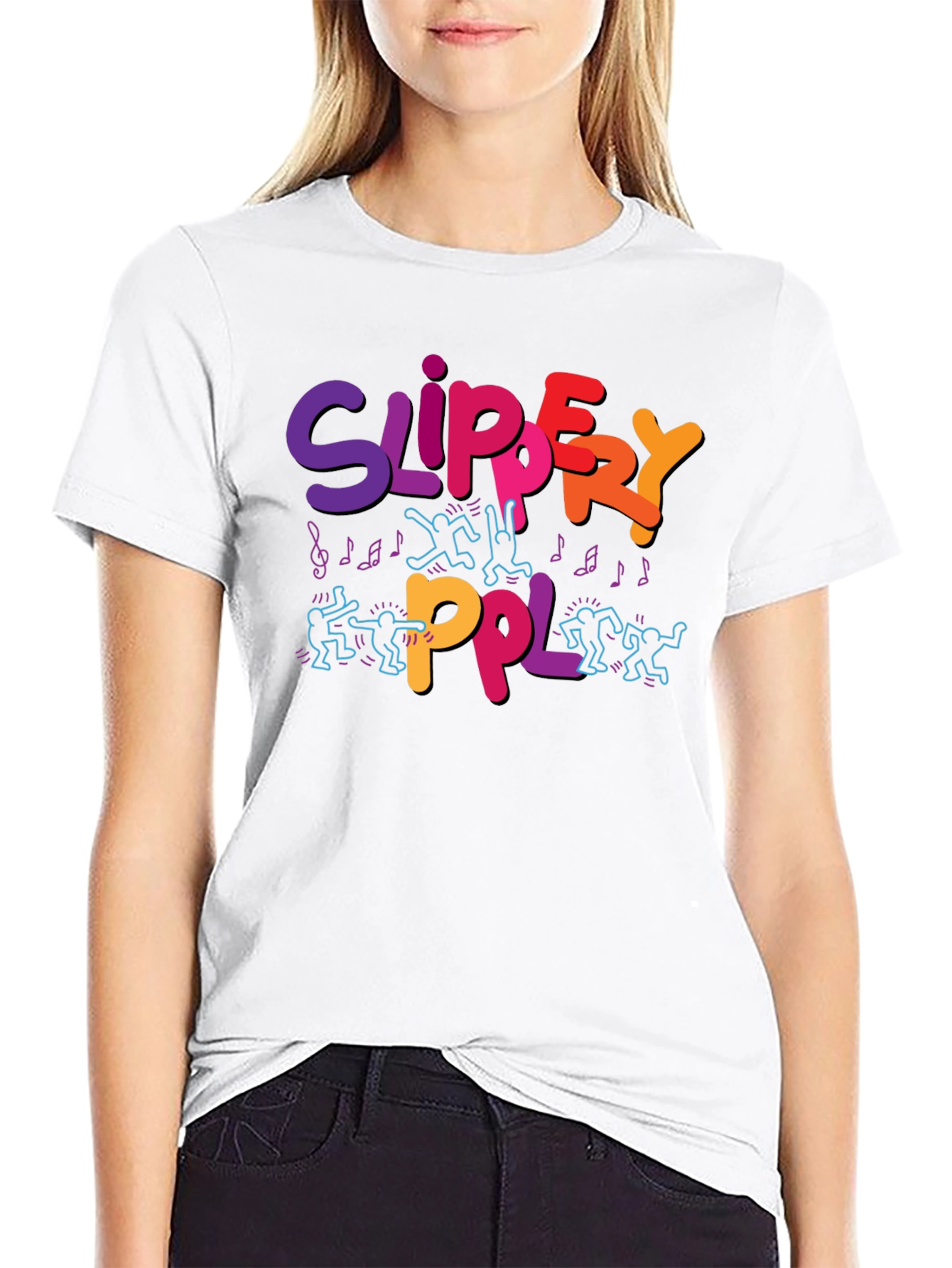 Slippery PPL Graphic T-Shirt - Black