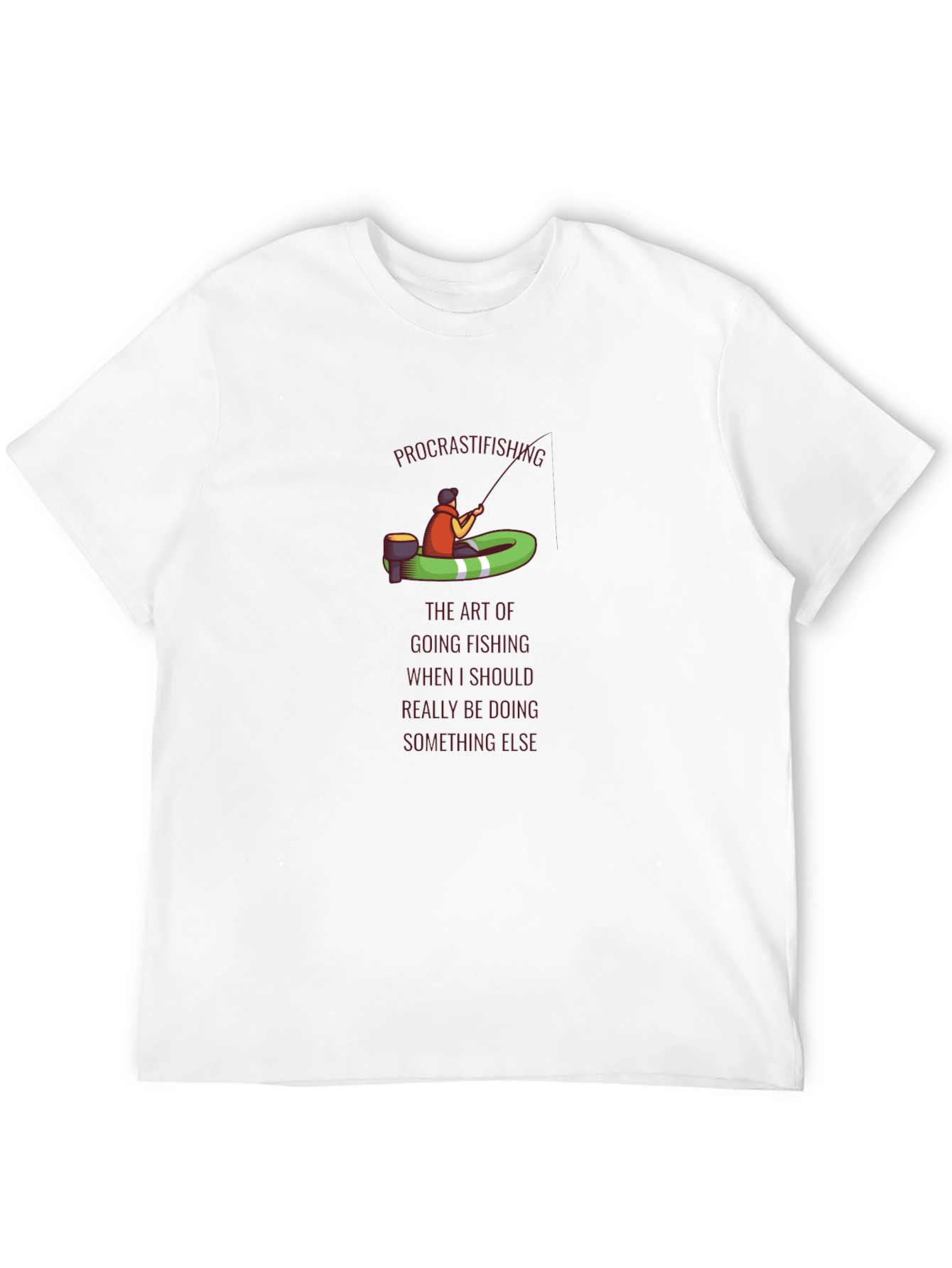 Procrastifishing T-Shirt: Funny Fishing Tee