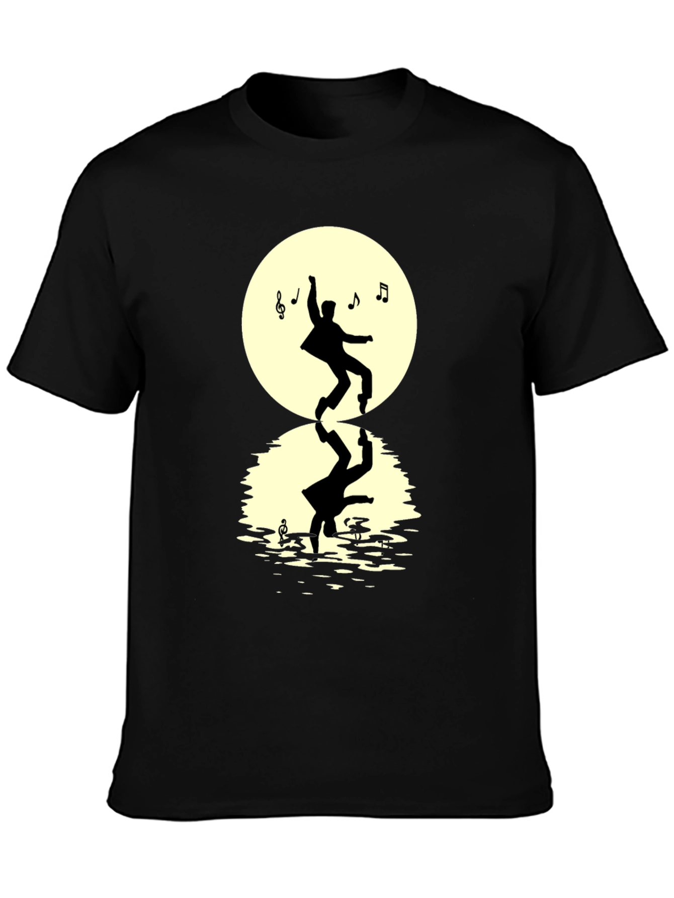 Dancing Silhouette Mens Black T-Shirt