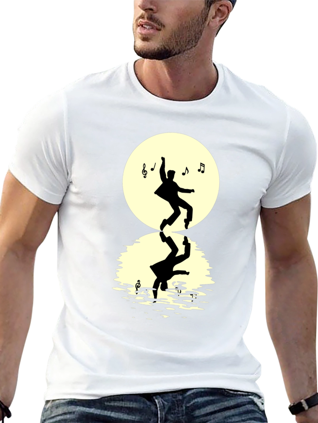 Dancing Silhouette Mens Black T-Shirt