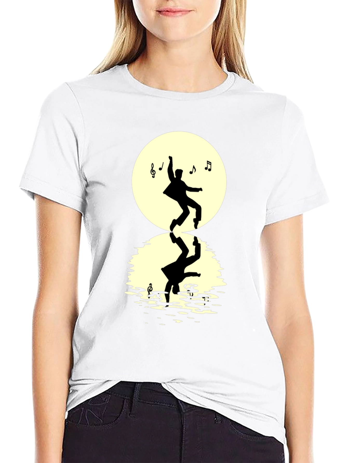 Dancing Silhouette Mens Black T-Shirt