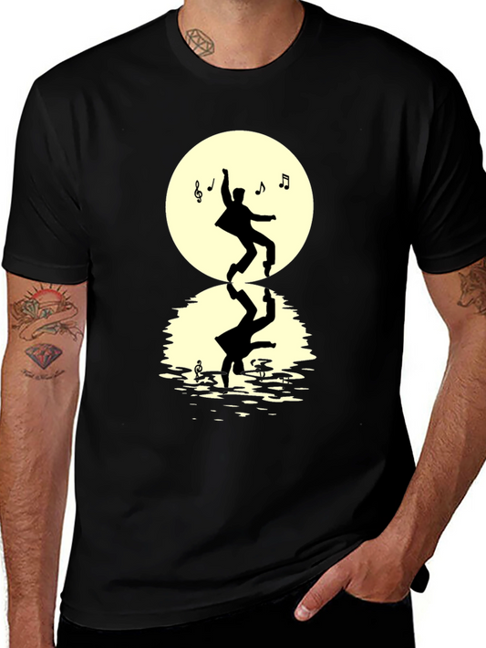 Dancing Silhouette Mens Black T-Shirt