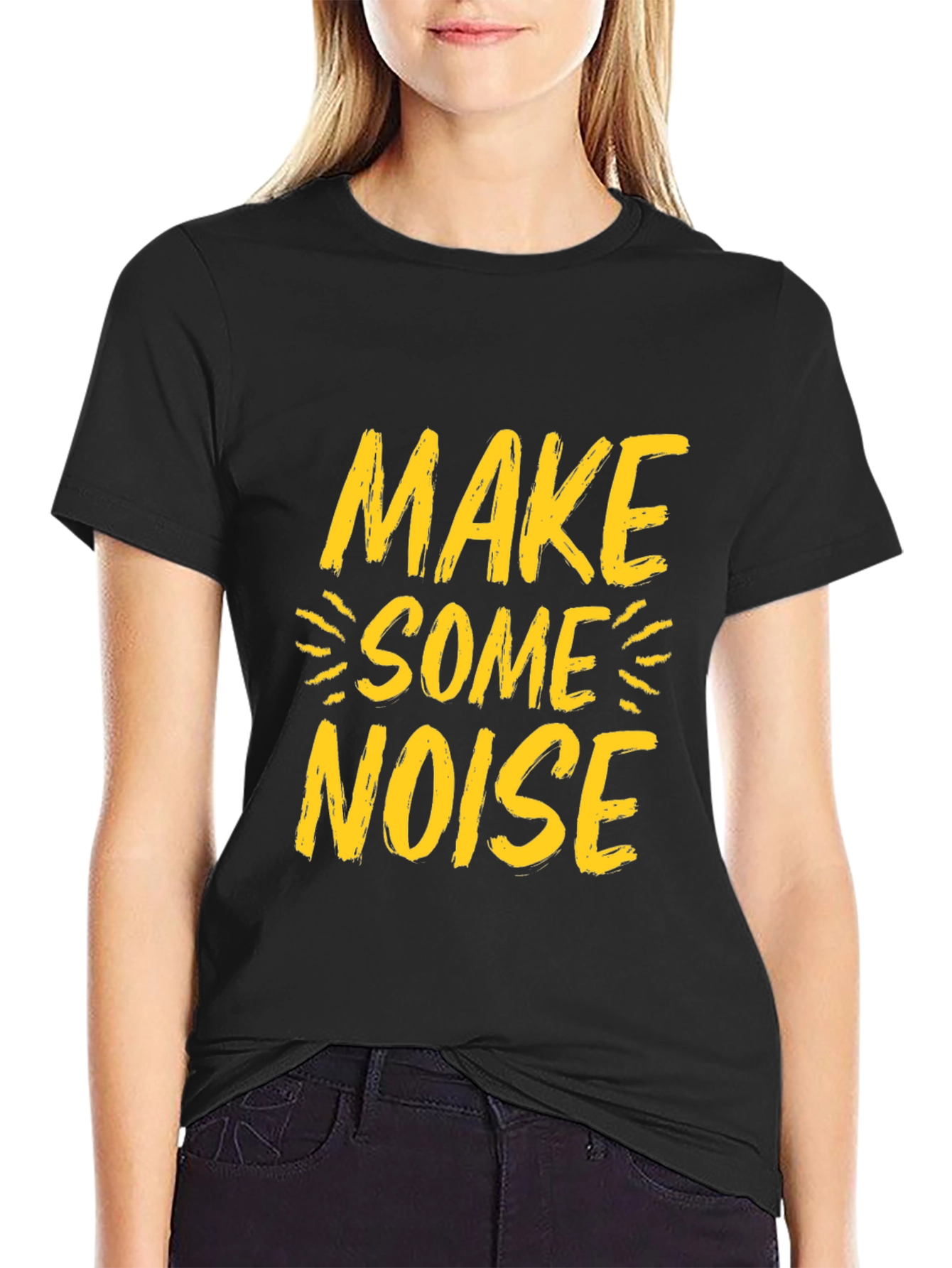 Make Some Noise Graphic Tee - Black
