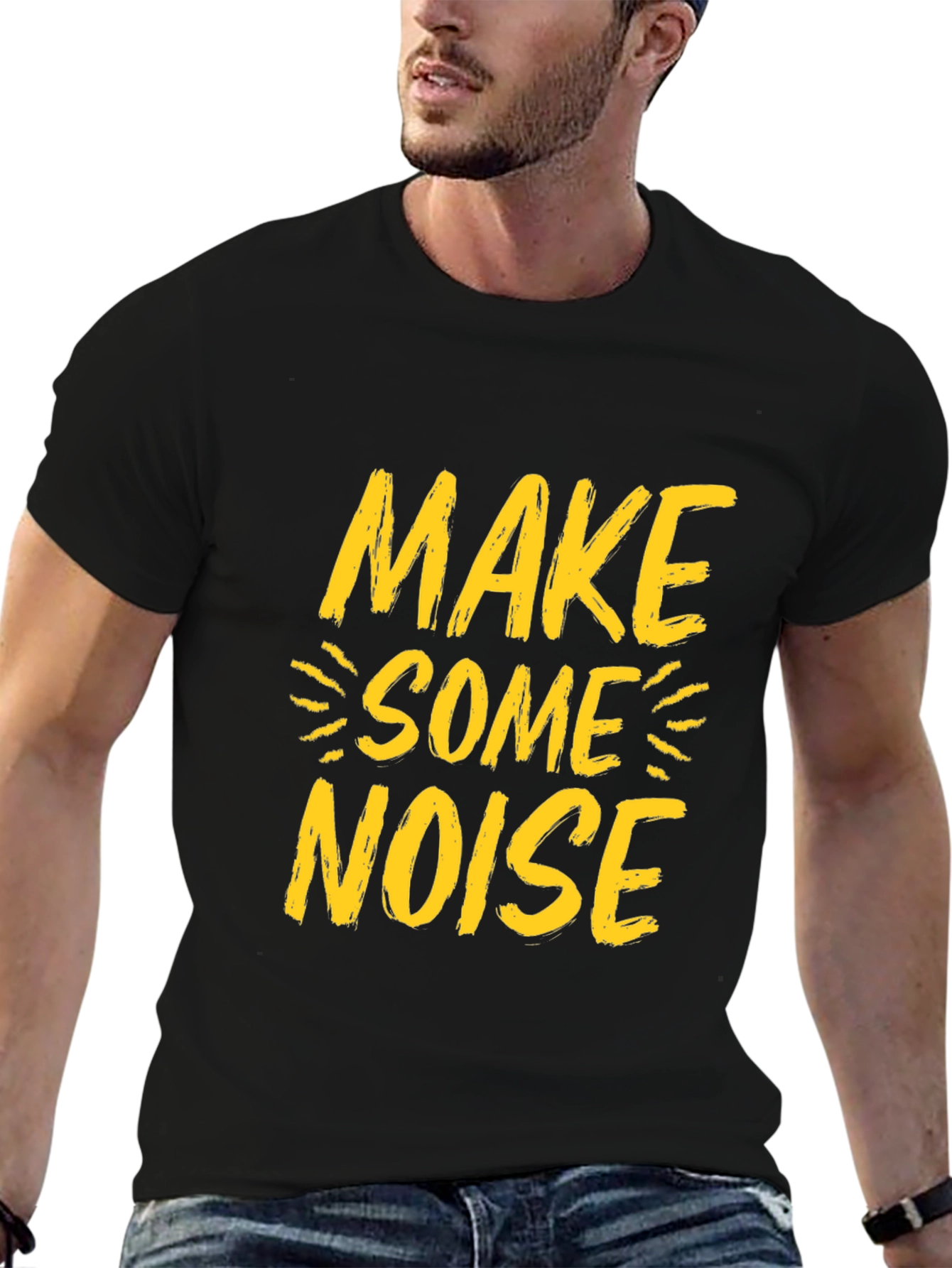 Make Some Noise Graphic Tee - Black