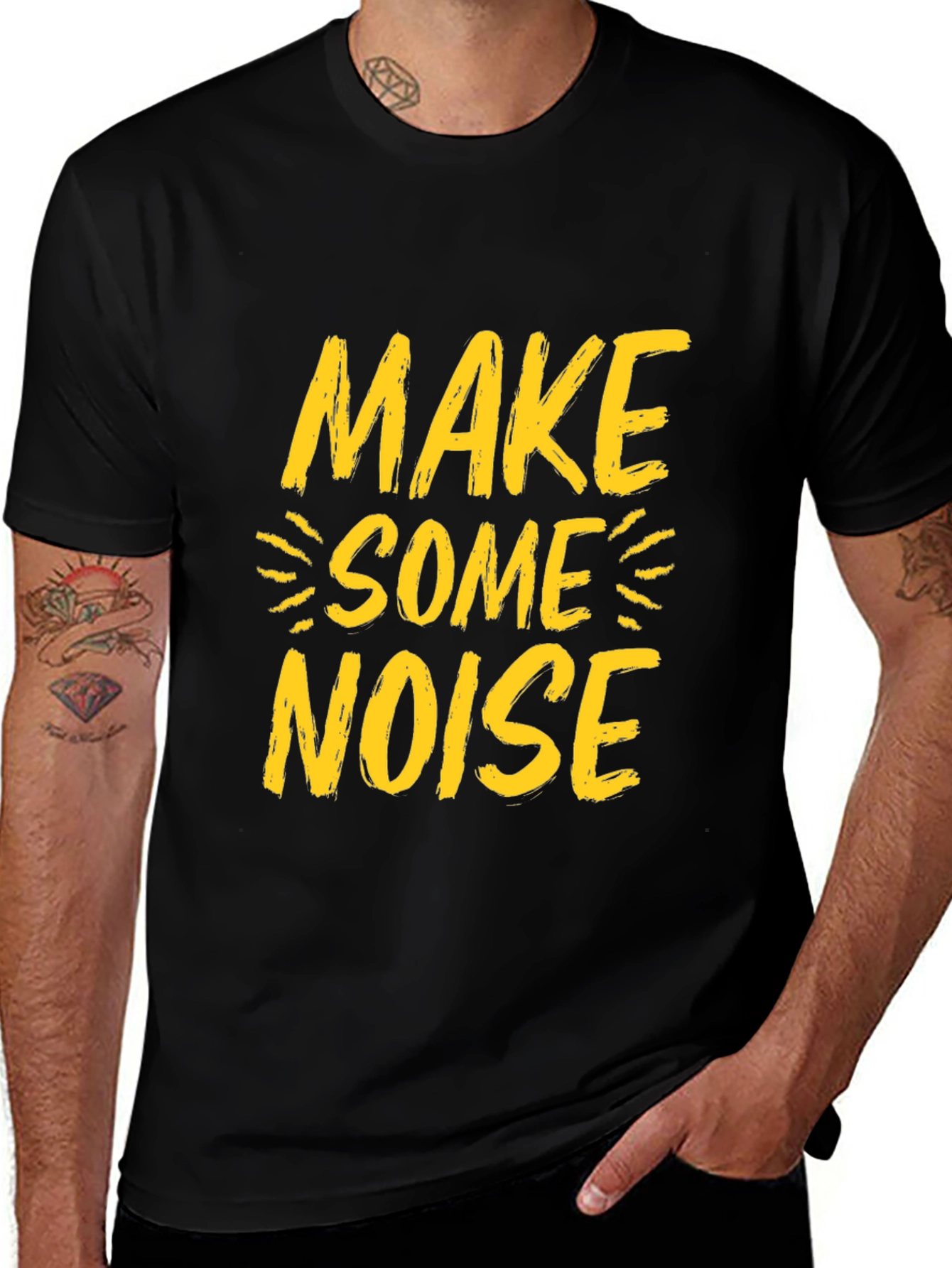 Make Some Noise Graphic Tee - Black