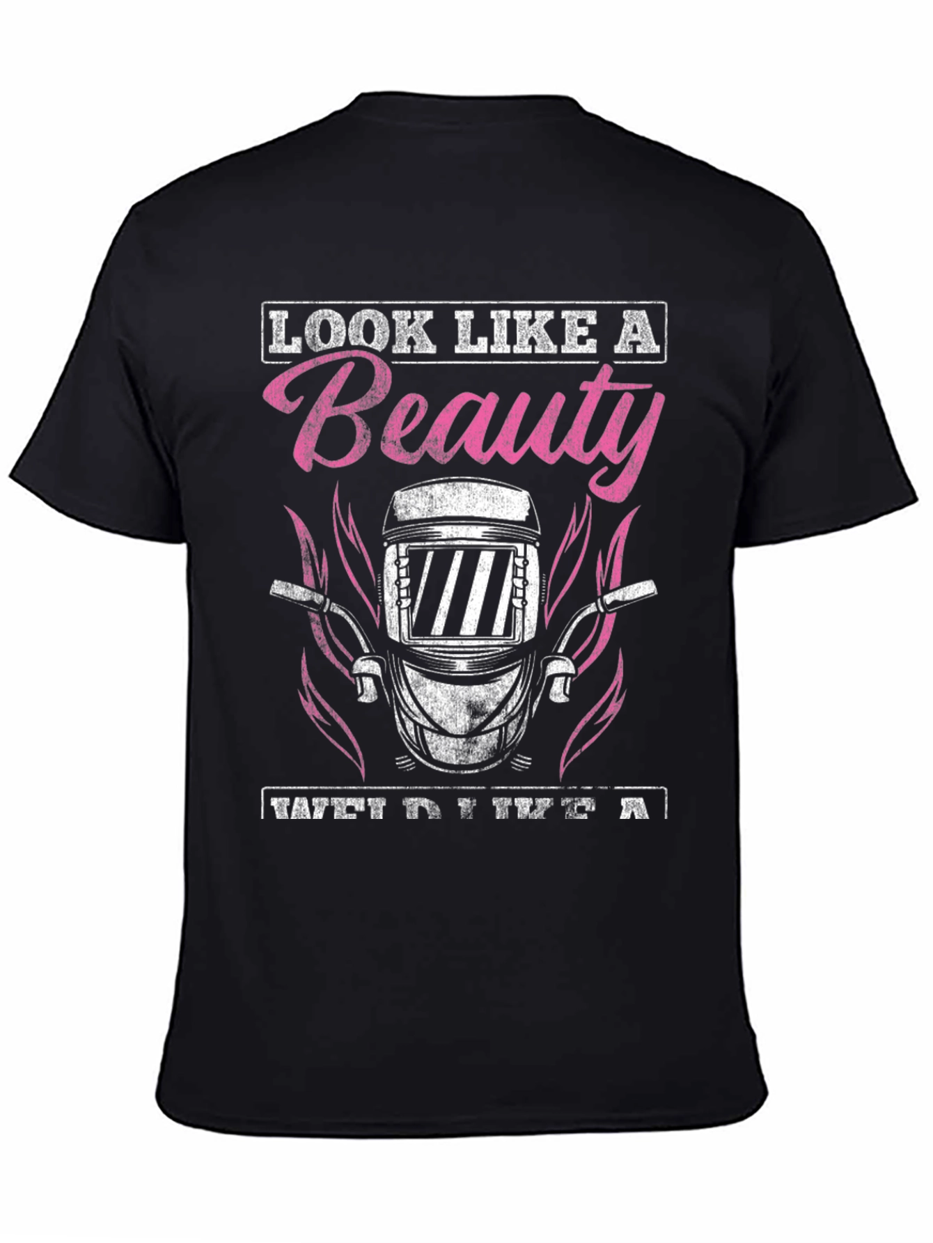 Beauty Welder Graphic T-Shirt - Black Cotton Blend