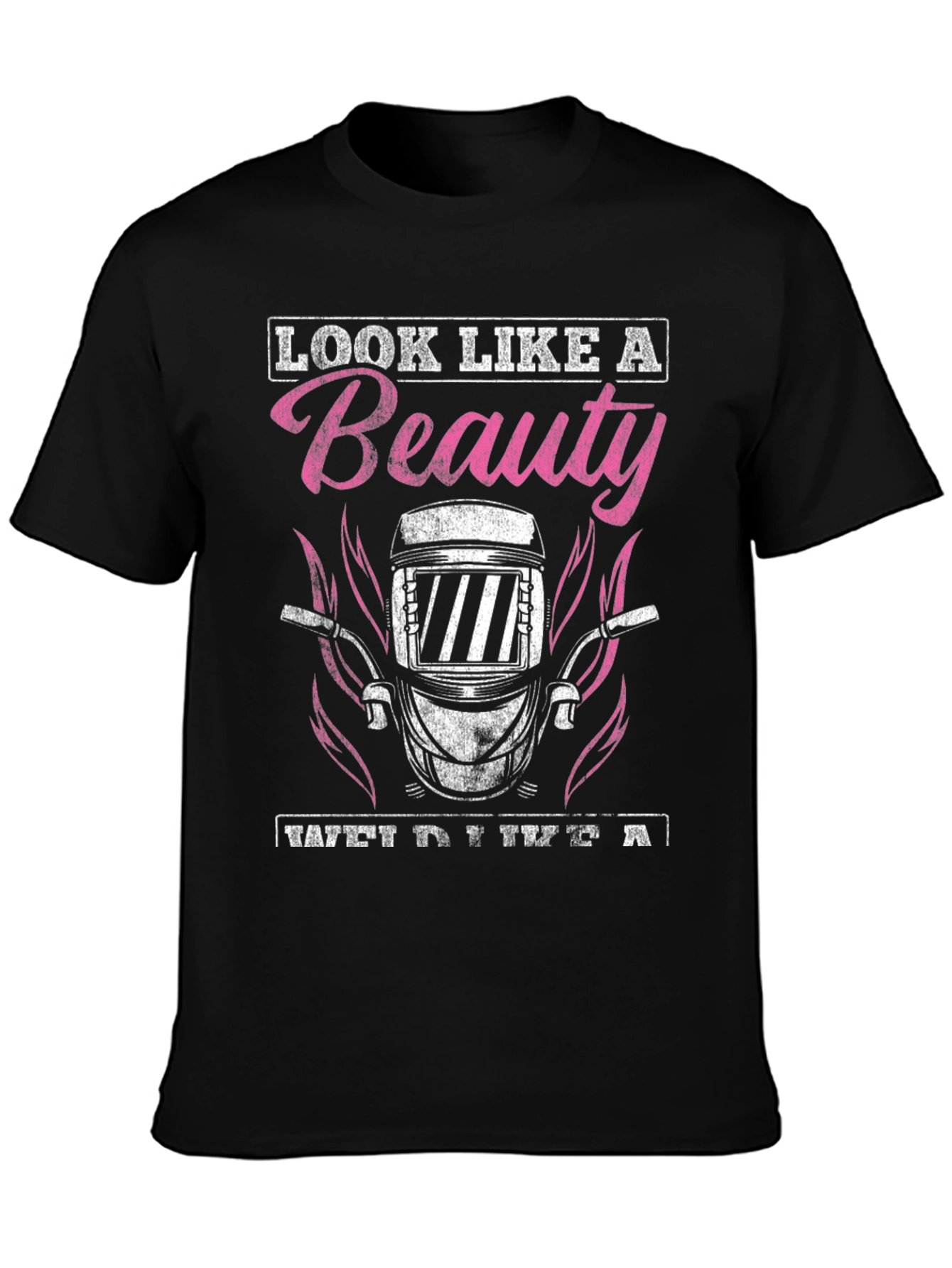 Beauty Welder Graphic T-Shirt - Black Cotton Blend