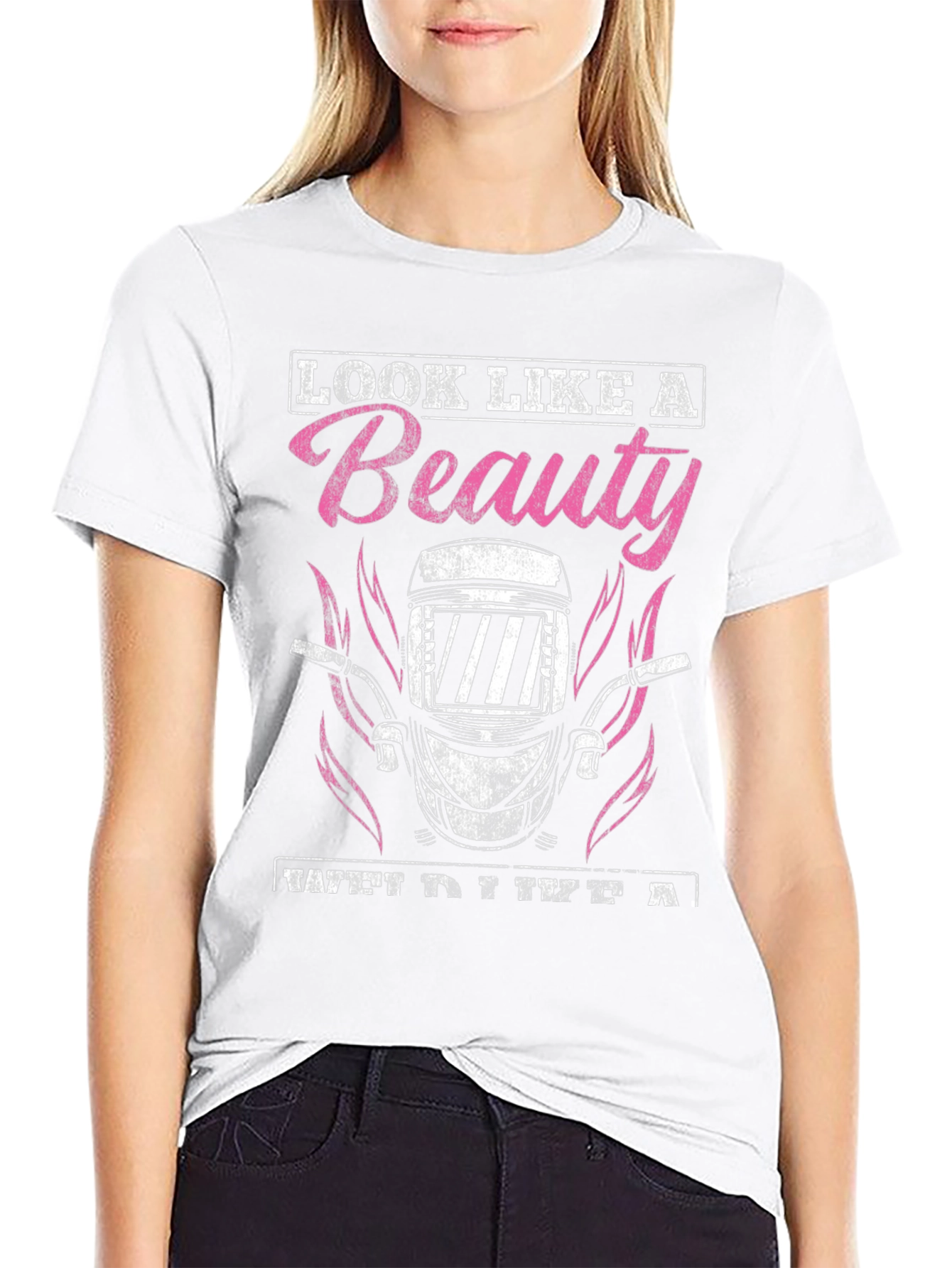 Beauty Welder Graphic T-Shirt - Black Cotton Blend