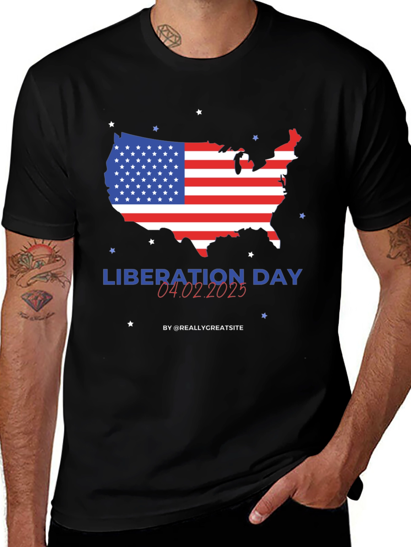 Liberation Day USA Map T-Shirt