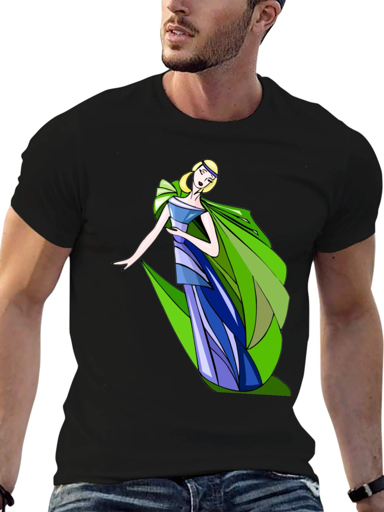 Elegant Woman T-Shirt - Artistic Fashion Tee