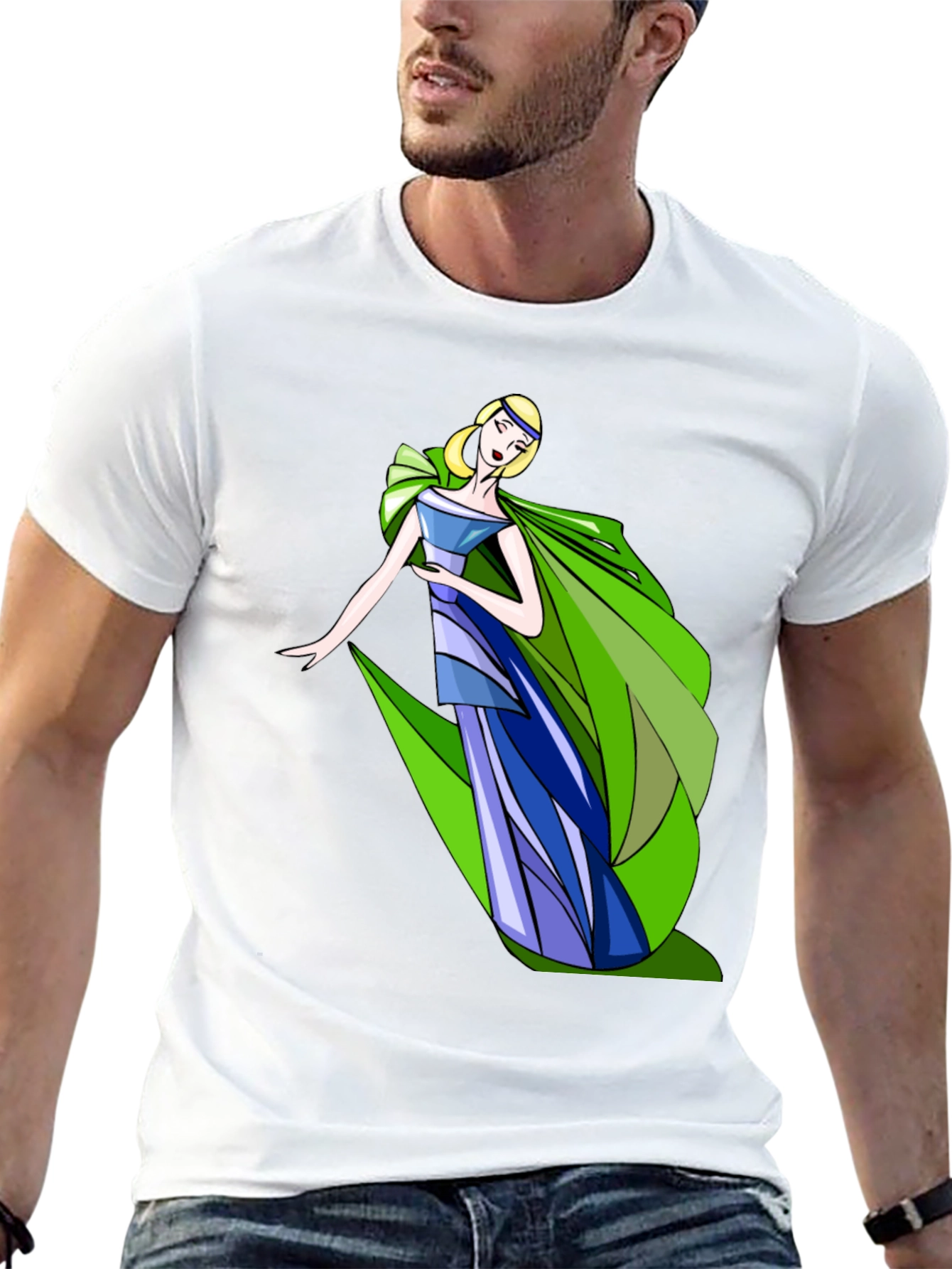 Elegant Woman T-Shirt - Artistic Fashion Tee