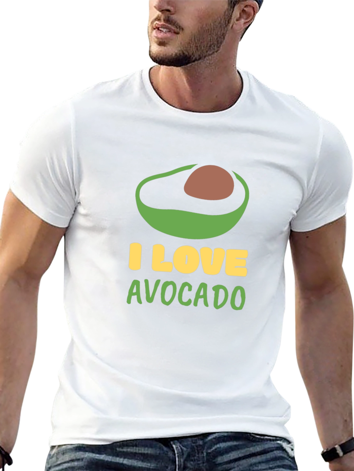 I Love Avocado Black T-Shirt