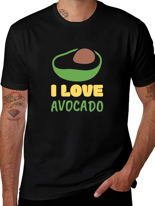 I Love Avocado Black T-Shirt