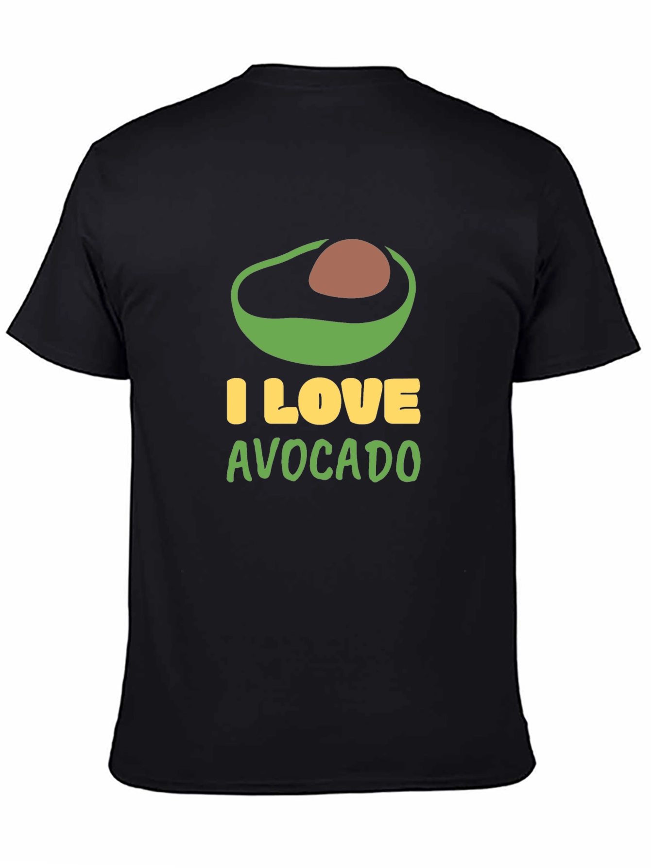 I Love Avocado Black T-Shirt
