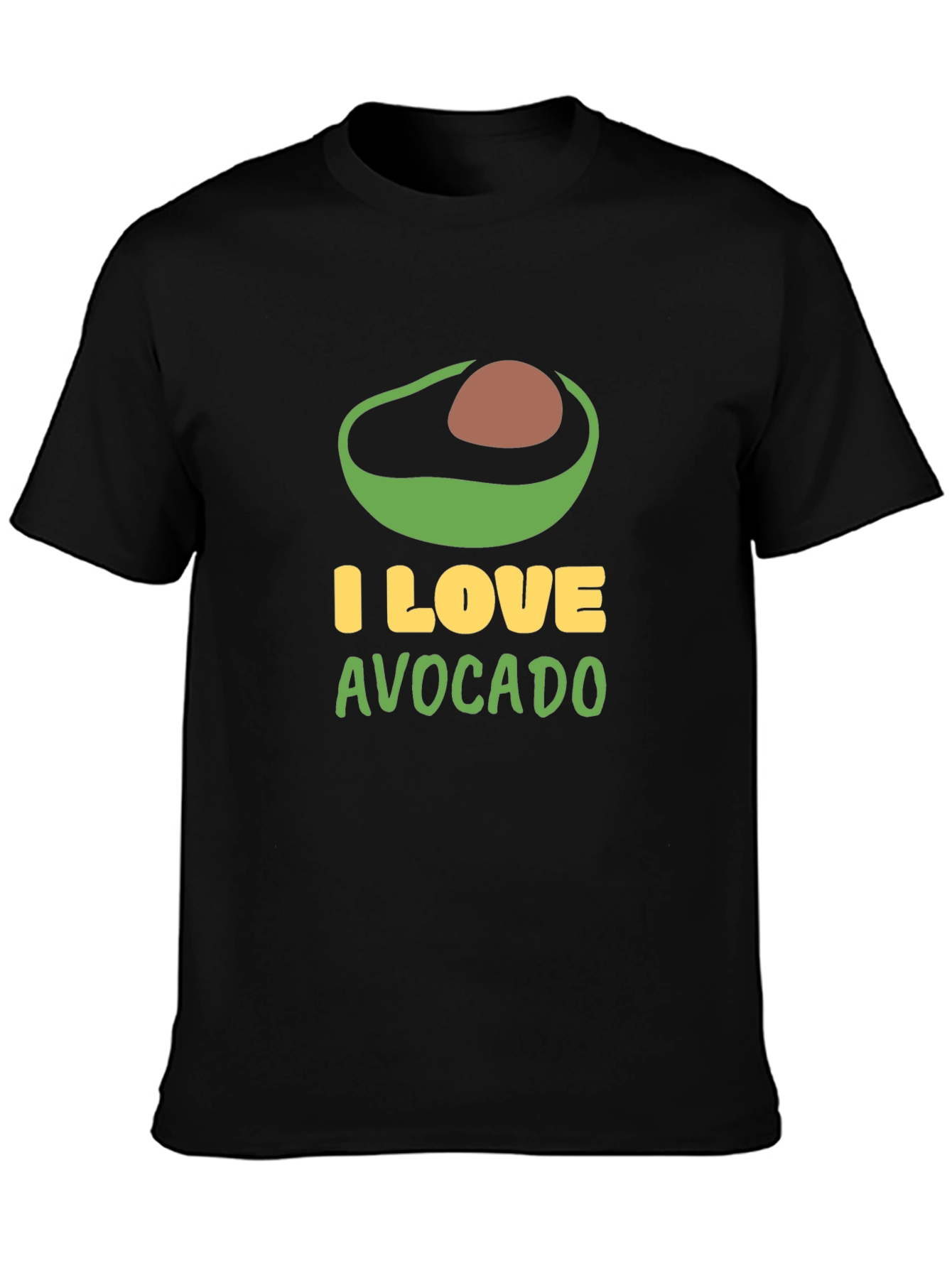I Love Avocado Black T-Shirt