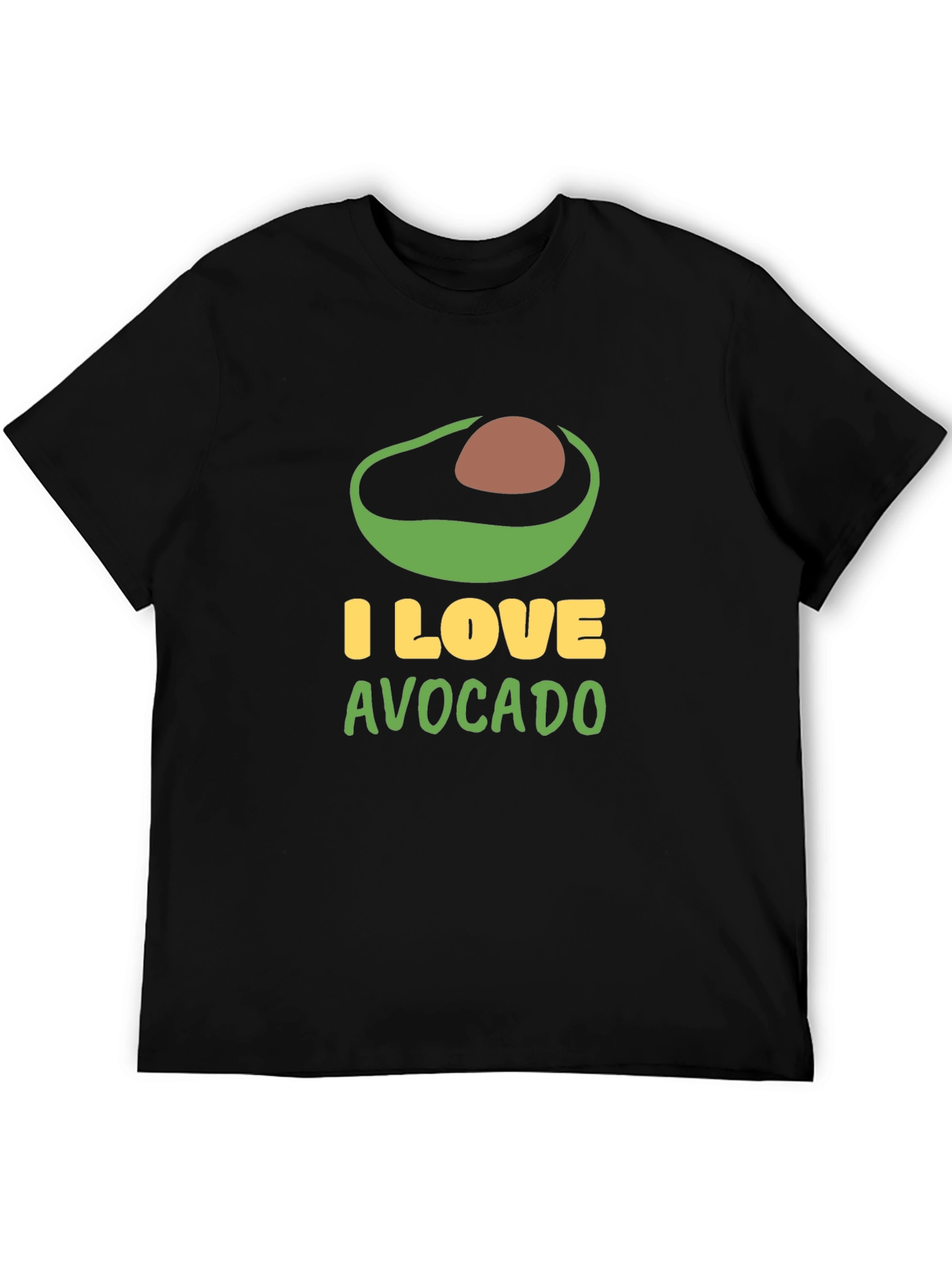 I Love Avocado Black T-Shirt
