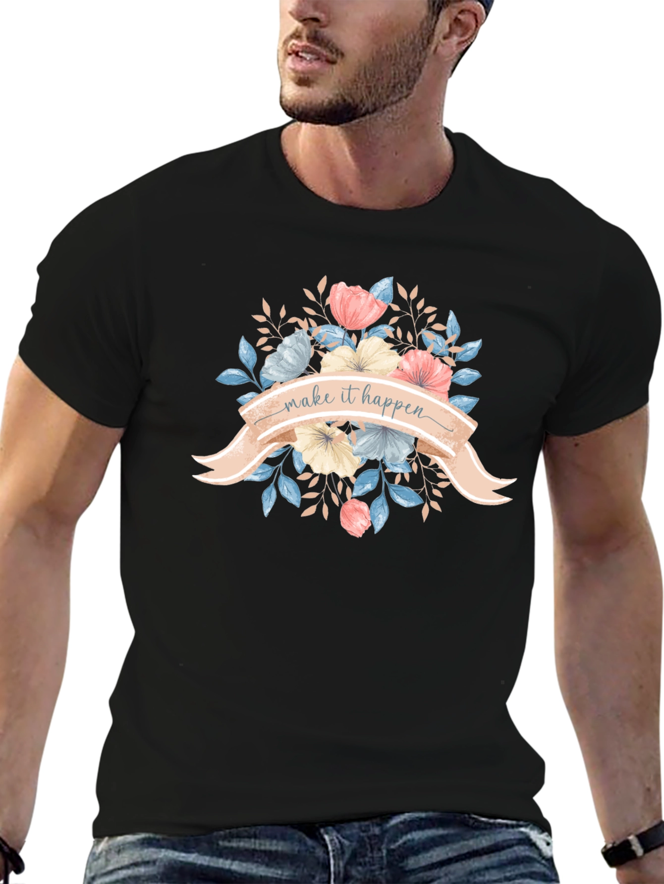 Floral Make It Happen Graphic T-Shirt