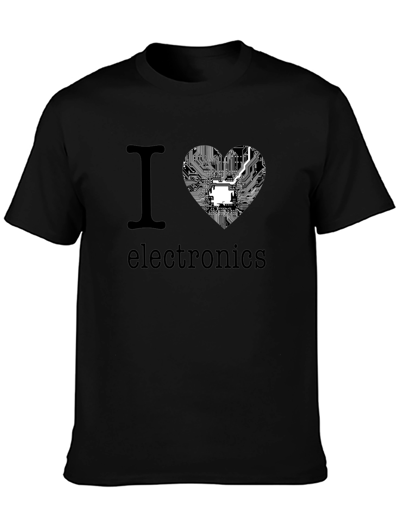 I Heart Electronics T-Shirt - Circuit Board Heart Design