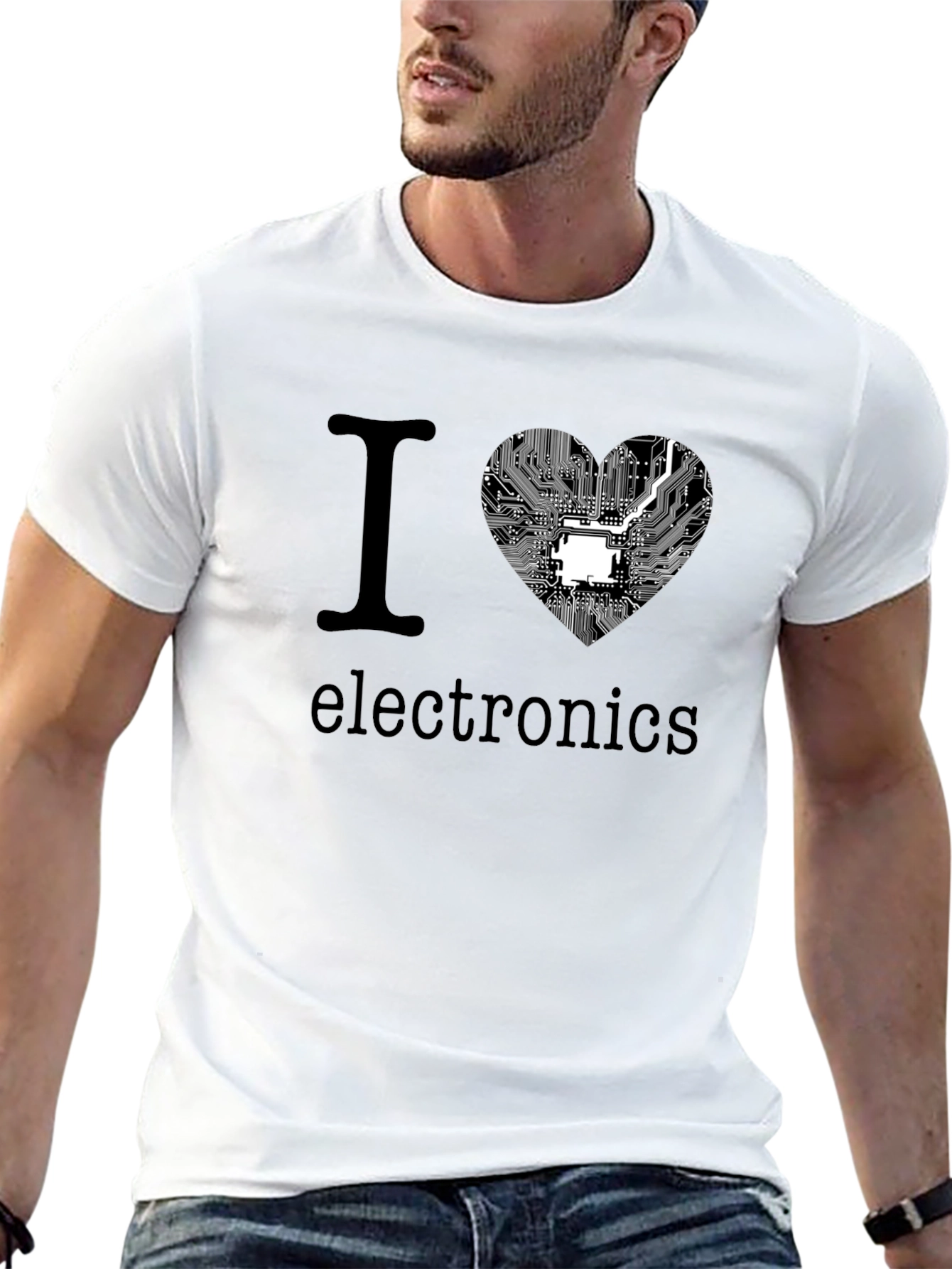 I Heart Electronics T-Shirt - Circuit Board Heart Design