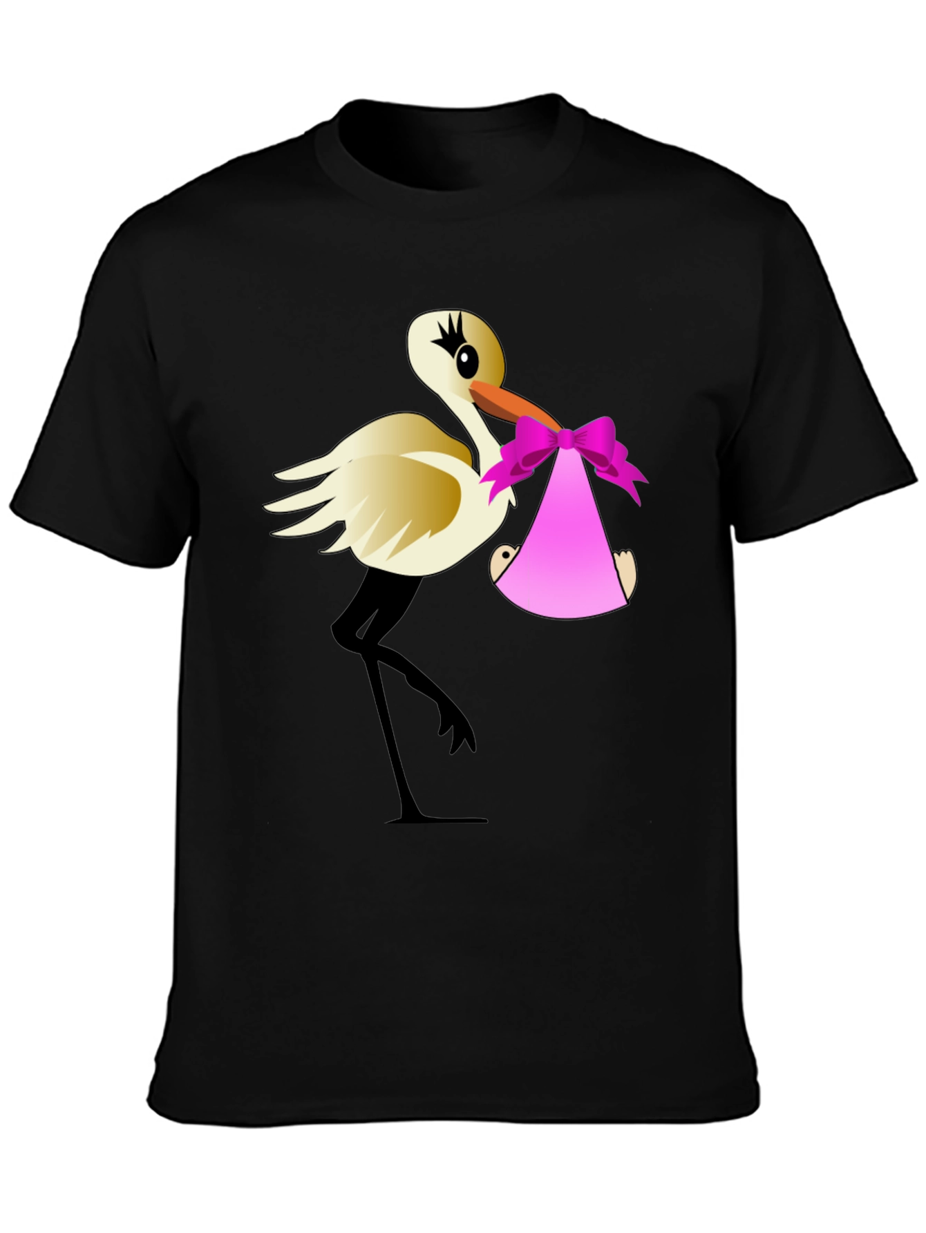 Stork Baby Delivery Graphic T-Shirt