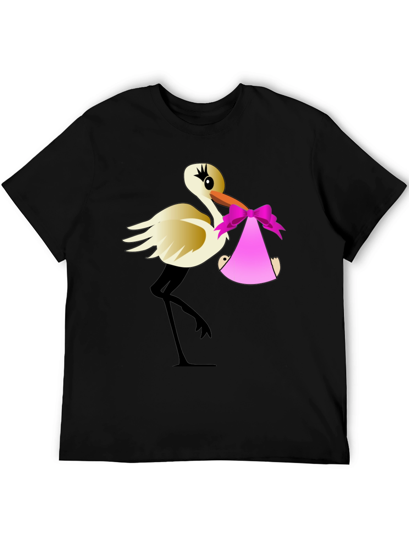 Stork Baby Delivery Graphic T-Shirt