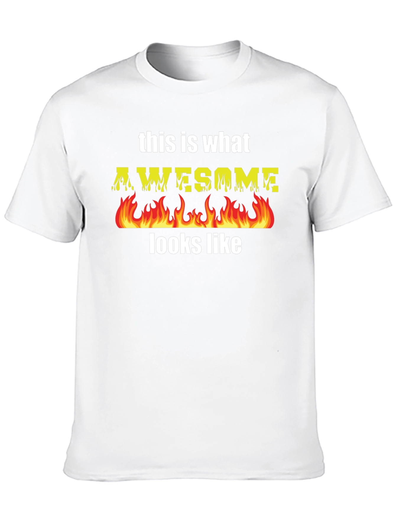 Awesome Flames T-Shirt - Cool Graphic Tee