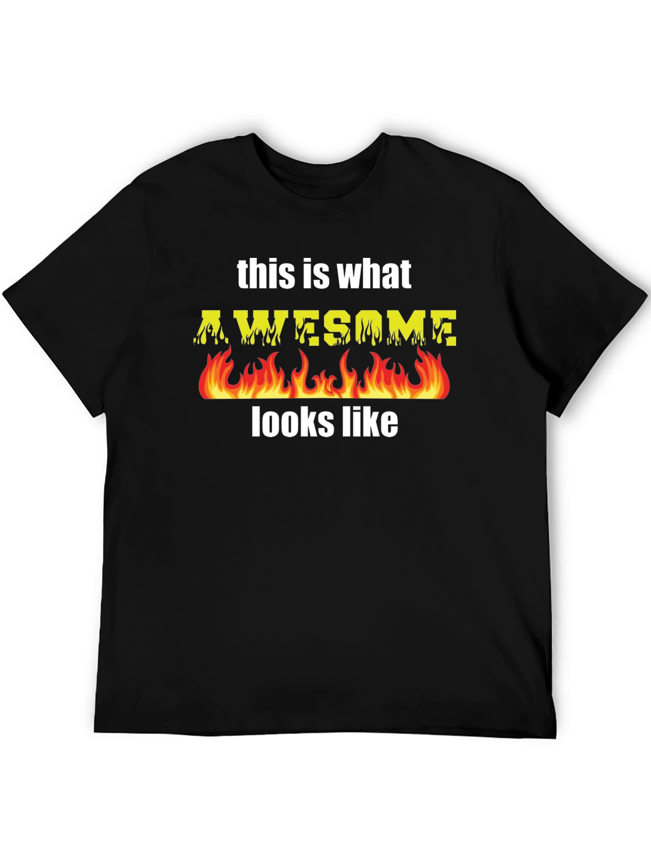 Awesome Flames T-Shirt - Cool Graphic Tee