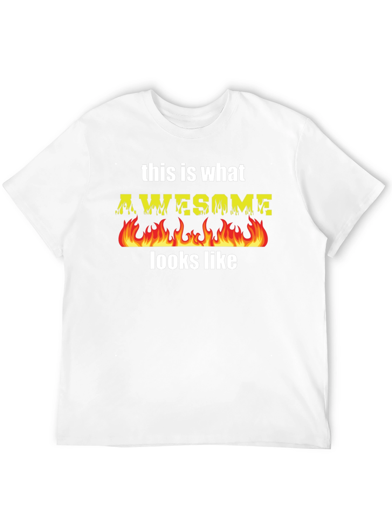 Awesome Flames T-Shirt - Cool Graphic Tee
