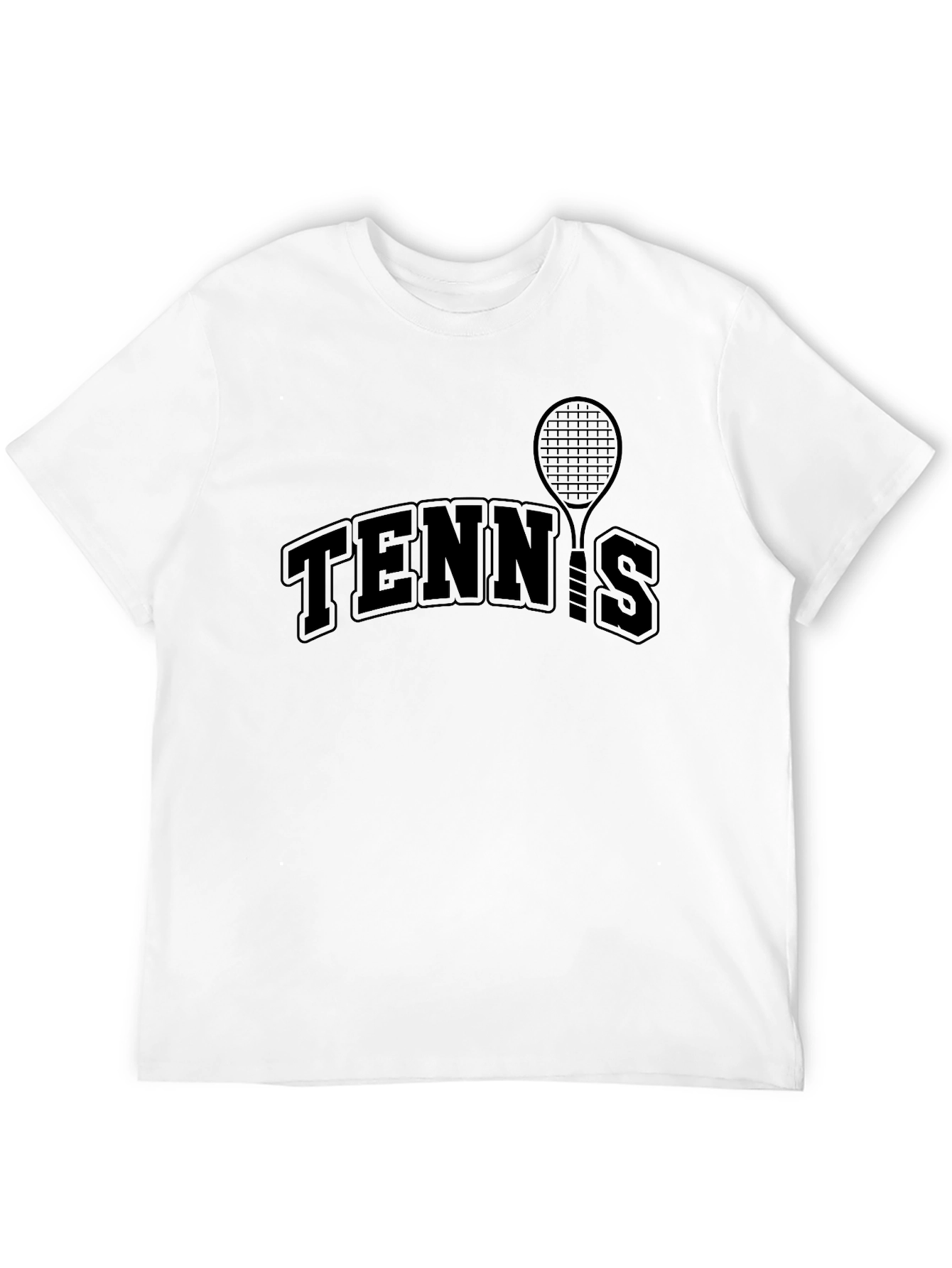Tennis Graphic Black T-Shirt
