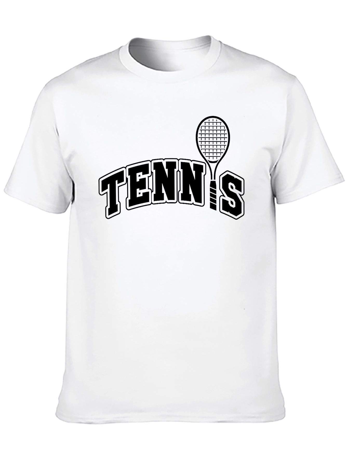 Tennis Graphic Black T-Shirt