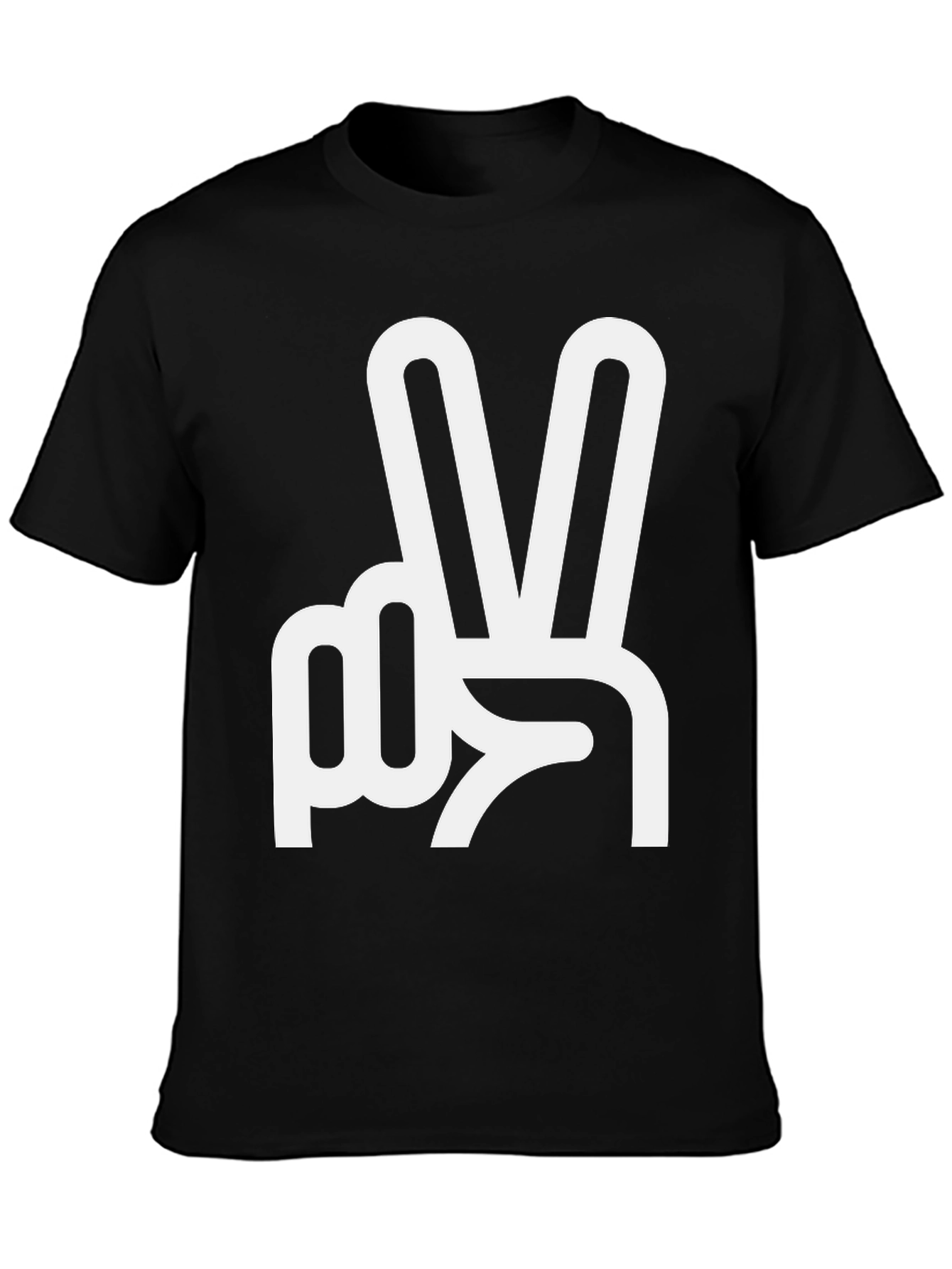 Peace Sign Graphic Tee - Classic Black T-Shirt