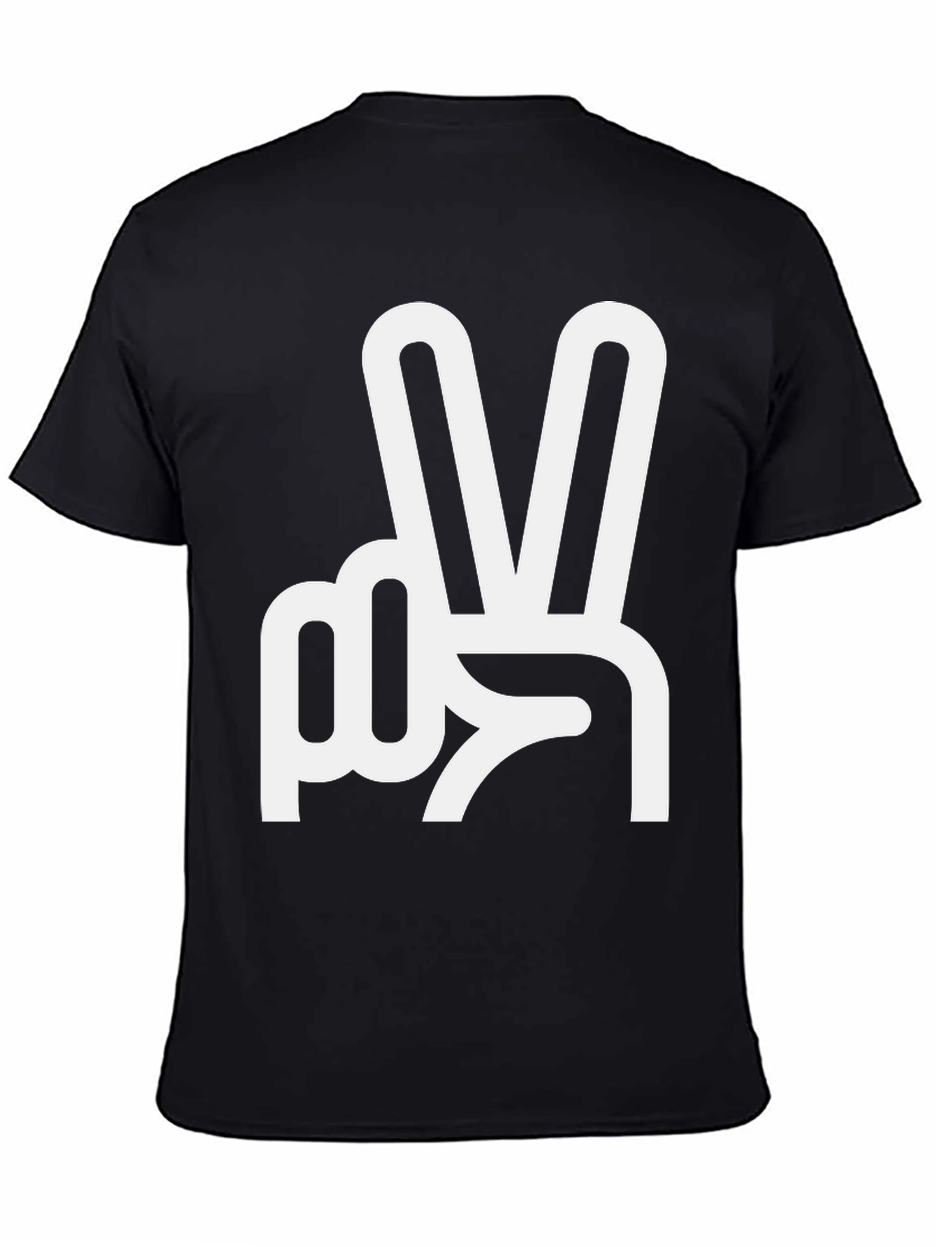 Peace Sign Graphic Tee - Classic Black T-Shirt