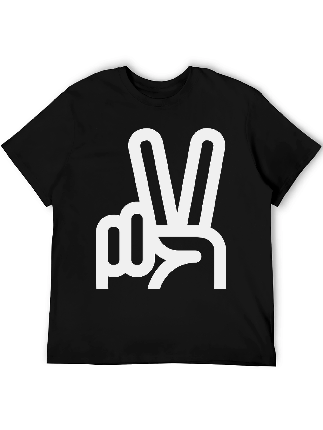 Peace Sign Graphic Tee - Classic Black T-Shirt
