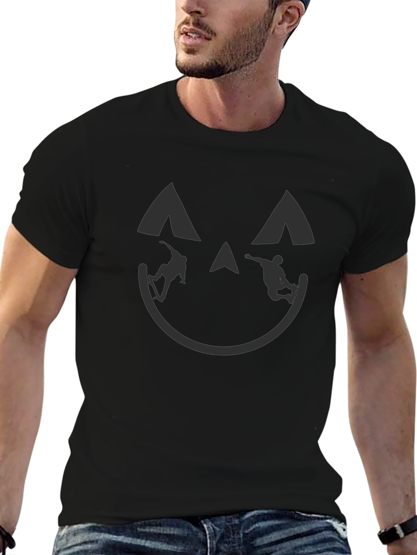 Skateboarding Pumpkin Halloween T-Shirt