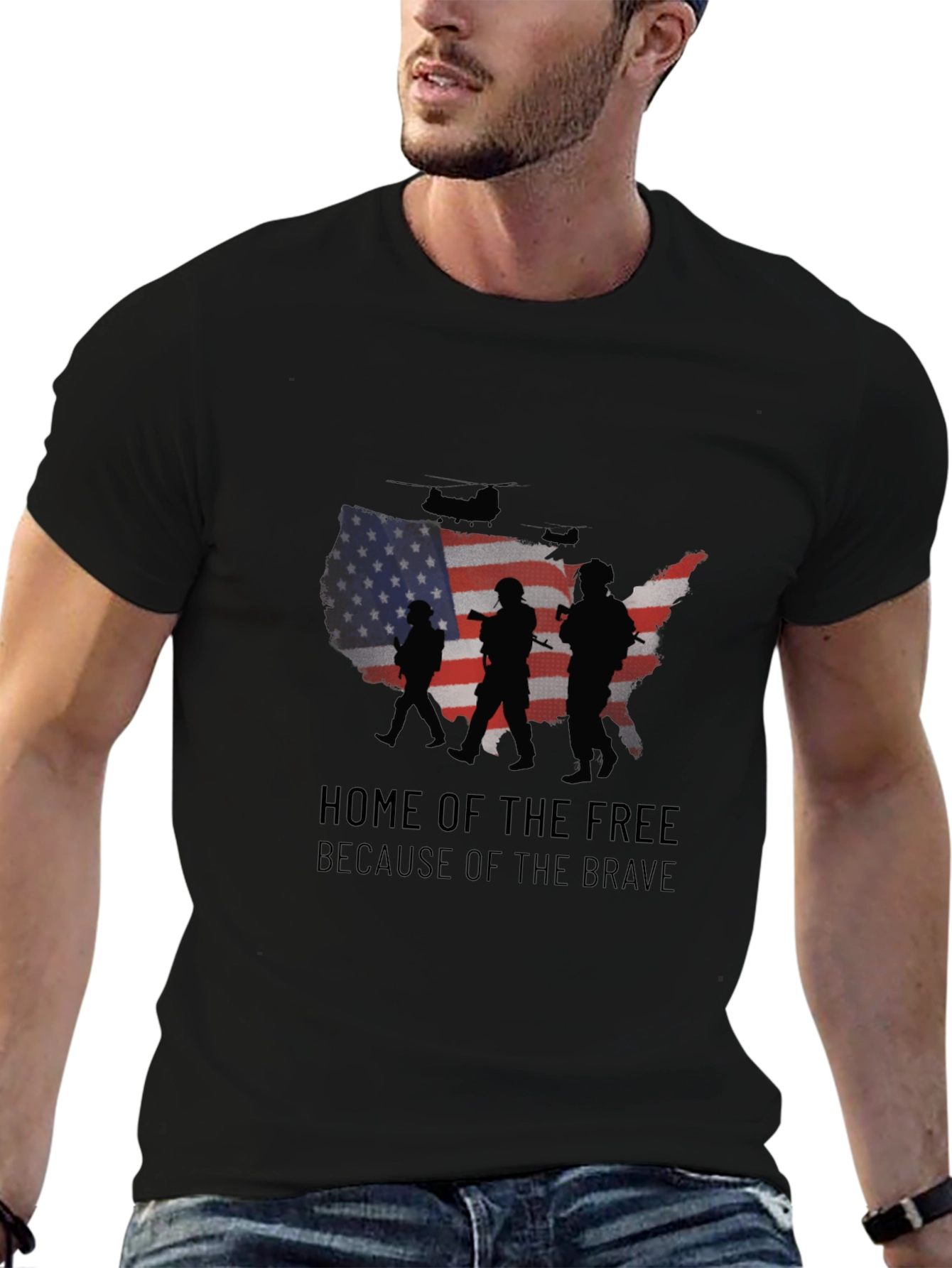 Home of the Free Patriotic Graphic Tee