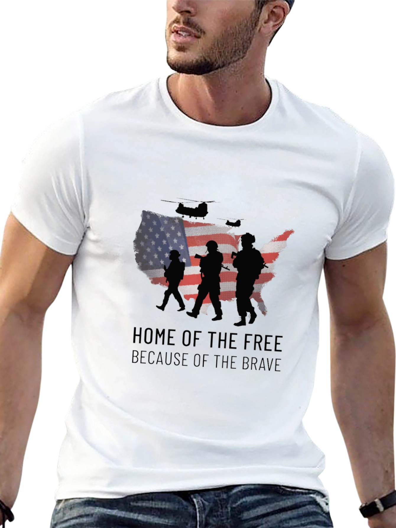 Home of the Free Patriotic Graphic Tee