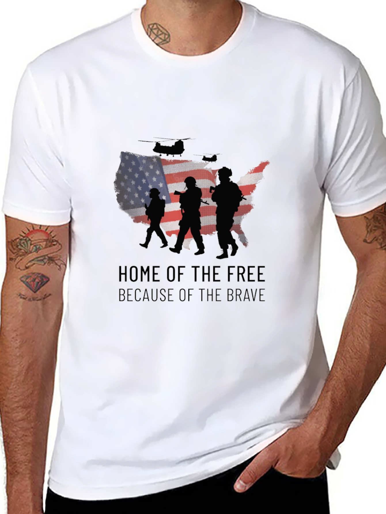 Home of the Free Patriotic Graphic Tee