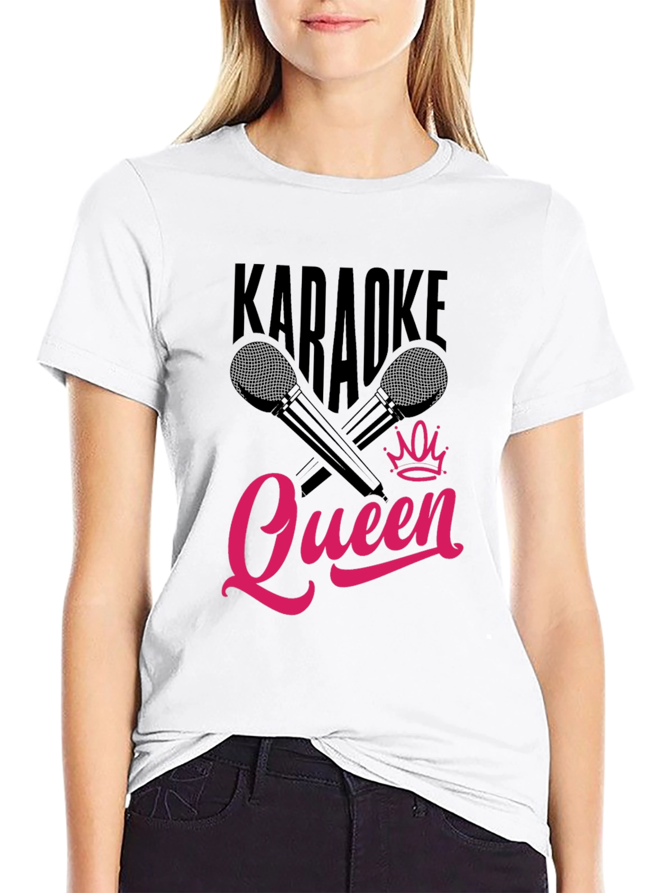 Karaoke Queen Graphic Tee - Black T-Shirt