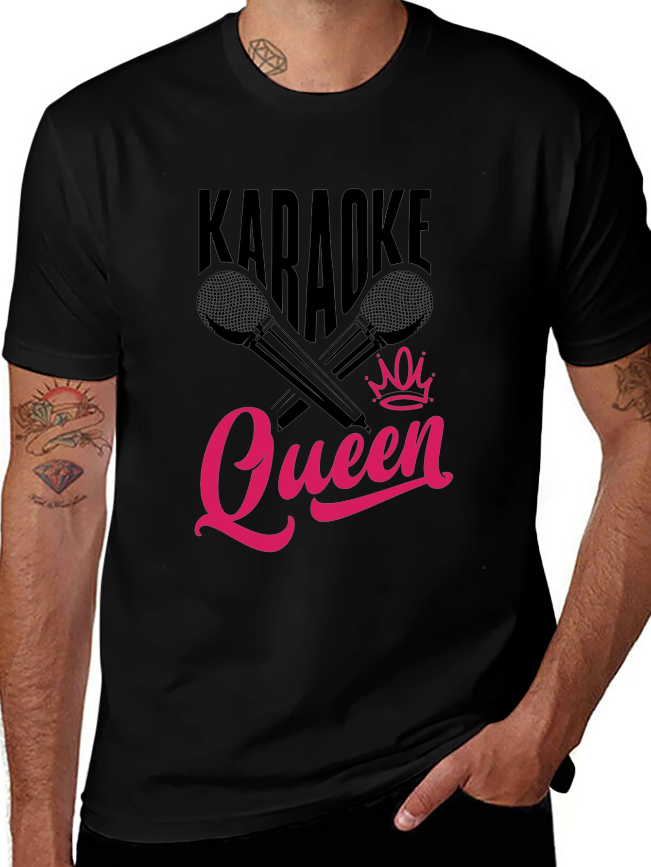 Karaoke Queen Graphic Tee - Black T-Shirt