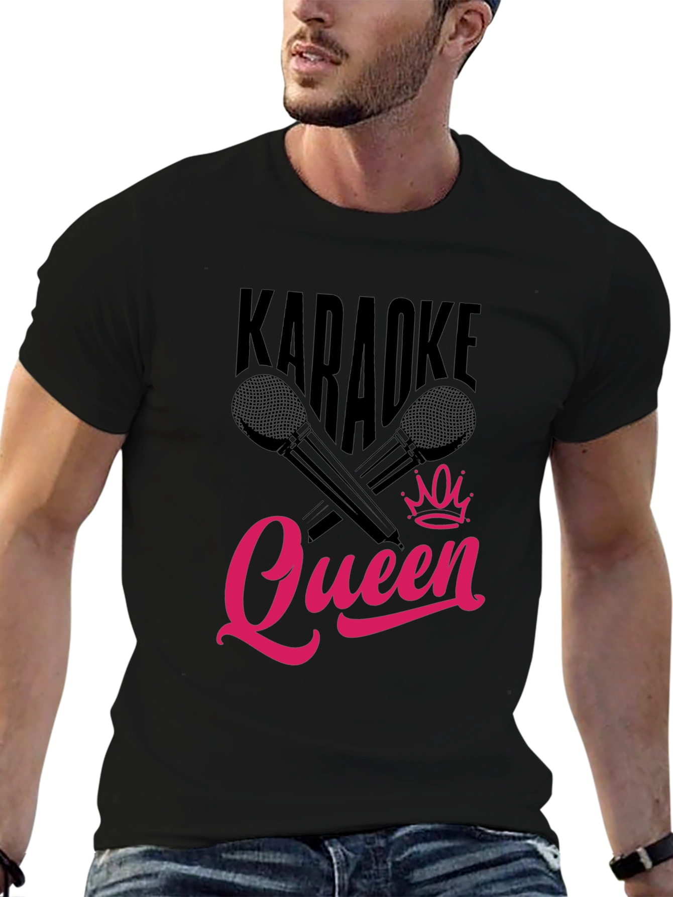 Karaoke Queen Graphic Tee - Black T-Shirt